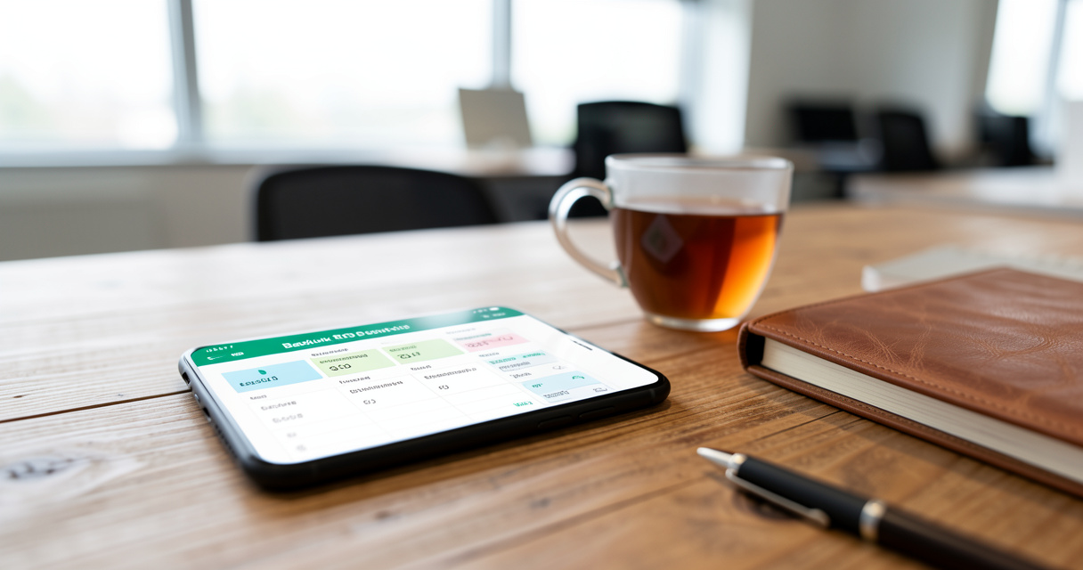 Backlink ROI calculator on smartphone for link building campaign